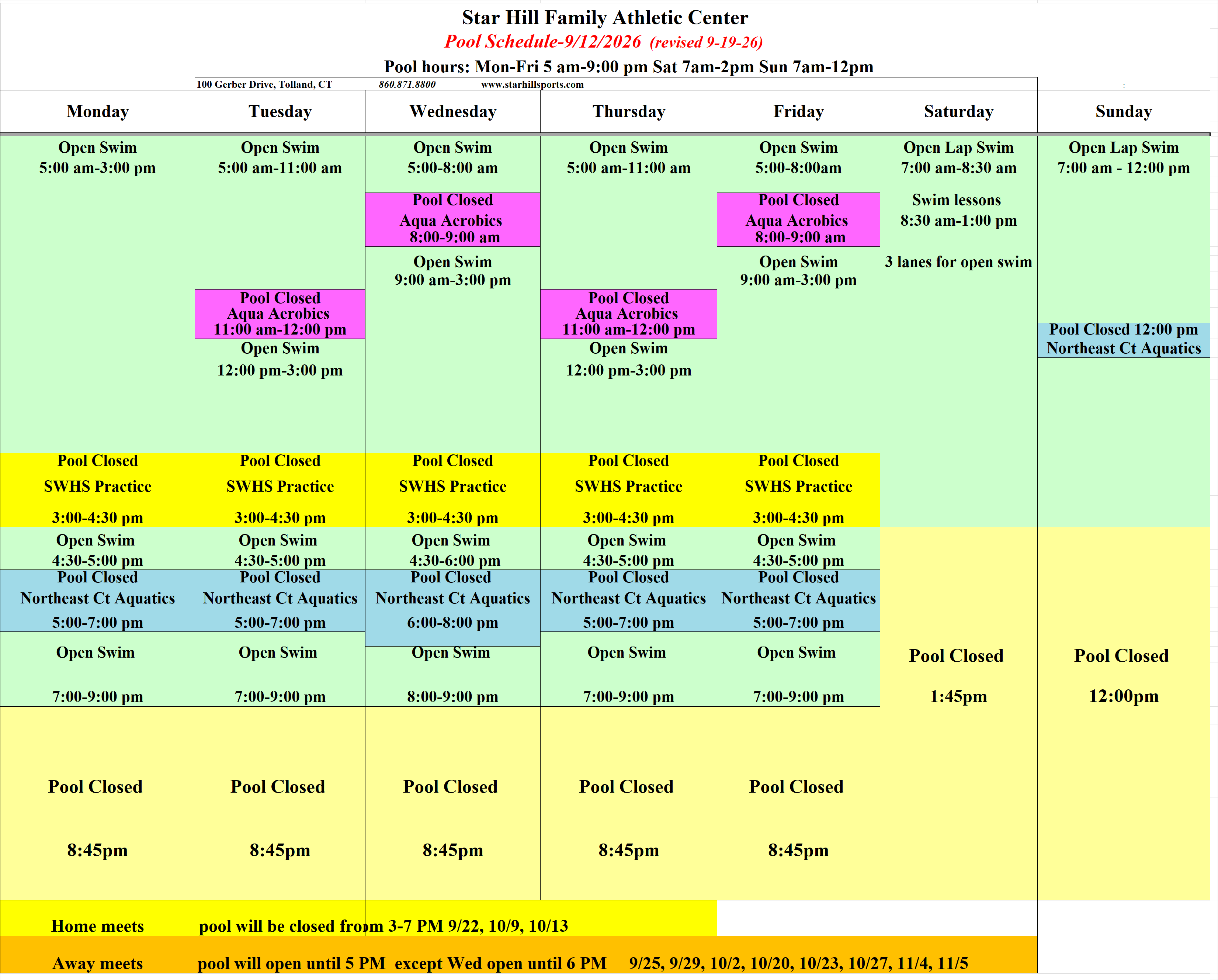 Pool sched Rev 9-19-26