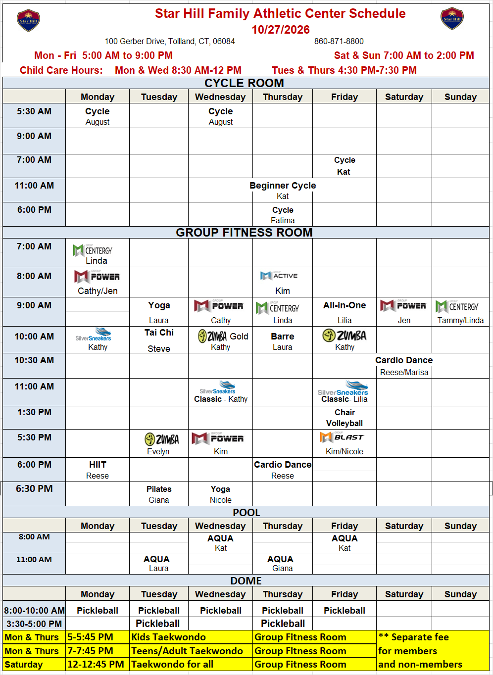 fit sched 10-27-26